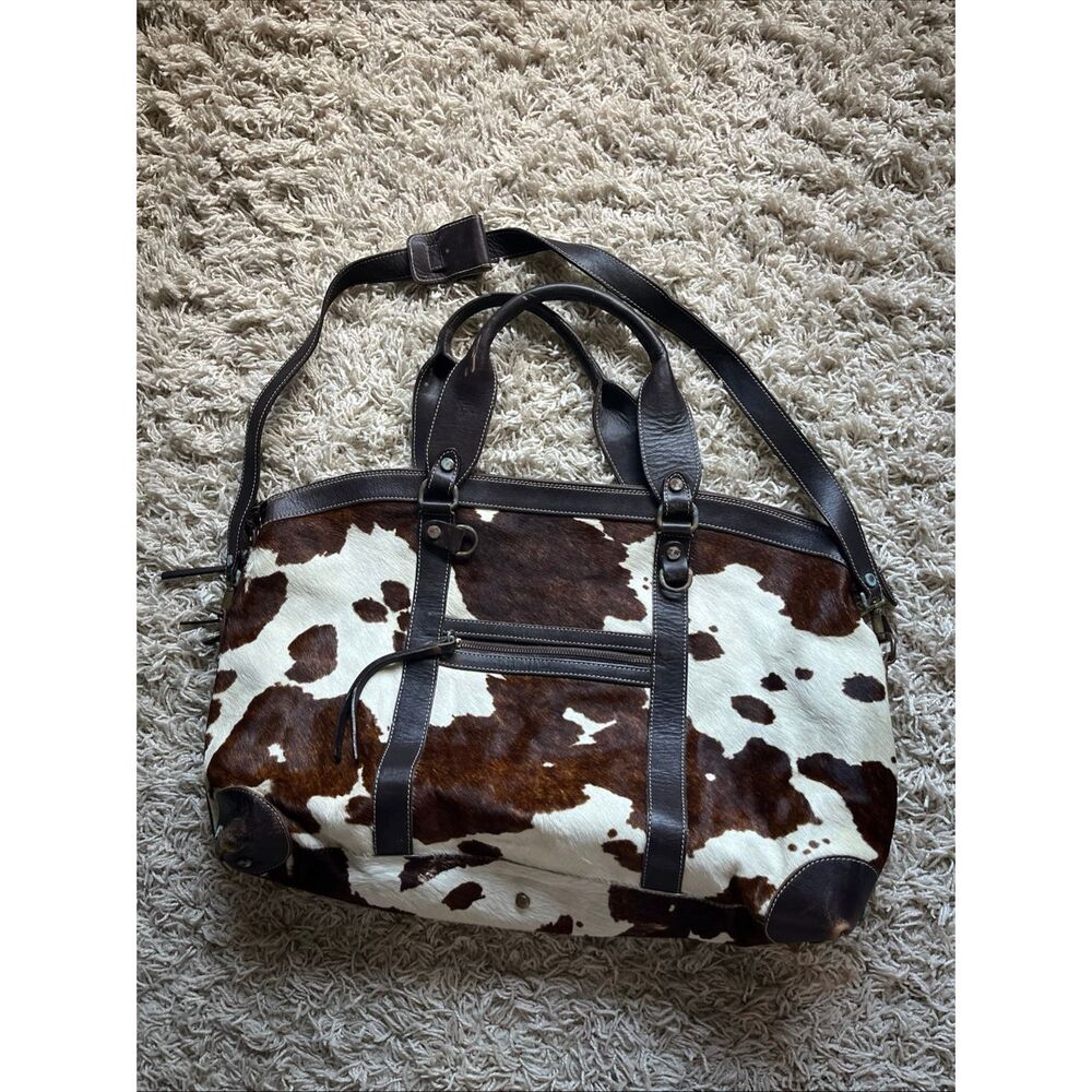 Cavalcanti Cowhide Leather Made in Italy Large tote duffel bag - Picture 2 of 16